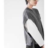 サイドリボンケーブルニットベスト | rps | 詳細画像9 