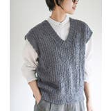 CHACグレー | ポップコーンモールワイドニットベスト | rps