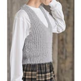 Tシャツセットラメフェザーベストアンサンブル | rps | 詳細画像9