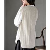 透かし柄ニットベスト | rps | 詳細画像8