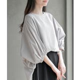 ライトグレー | 異素材切替7分袖ワッフルドルマンワイドプルオーバー | rps