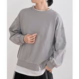 グレー | レイヤード風裏毛プルオーバー | rps