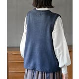 ハンド刺繍裾スカラップニットベスト | rps | 詳細画像16