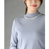 パールビジューネックハイネックニットプルオーバー | rps | 詳細画像33