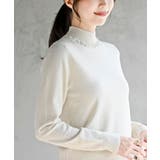 パールビジューネックハイネックニットプルオーバー | rps | 詳細画像9