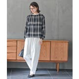 衿レースチェックブラウス | rps | 詳細画像11 