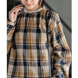 衿レースチェックブラウス | rps | 詳細画像24 