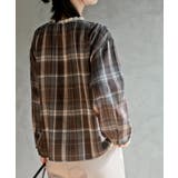 衿レースチェックブラウス | rps | 詳細画像8 