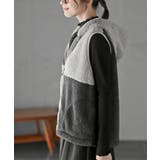 ボアフリース切替配色フードベスト | rps | 詳細画像15 