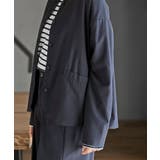 麻混ノーカラージャケット | rps | 詳細画像25 