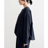 麻混ノーカラージャケット | rps | 詳細画像29 