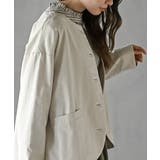 麻混ノーカラージャケット | rps | 詳細画像8 