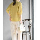 衿付き５分袖透かし編みＺＩＰカーディガン | rps | 詳細画像20 