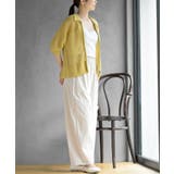 衿付き５分袖透かし編みＺＩＰカーディガン | rps | 詳細画像21 