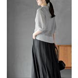 衿付き５分袖透かし編みＺＩＰカーディガン | rps | 詳細画像4 