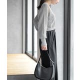 透かし編みフロントリボンラメニットカーディガン | rps | 詳細画像11 