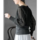 透かし編みフロントリボンラメニットカーディガン | rps | 詳細画像23 