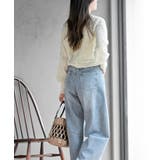 透かし編みフロントリボンラメニットカーディガン | rps | 詳細画像4 