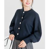 Dネイビー | 多釦ショート丈ニットカーディガン | rps