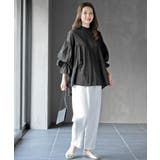 コットンボイルフリルネックピンタックブラウス | rps | 詳細画像10 