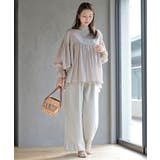 コットンボイルフリルネックピンタックブラウス | rps | 詳細画像18 