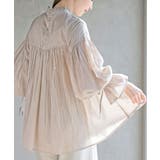 コットンボイルフリルネックピンタックブラウス | rps | 詳細画像24 