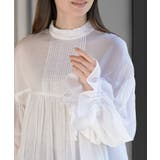 コットンボイルフリルネックピンタックブラウス | rps | 詳細画像6 