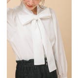 オフホワイト | BIGボウタイブラウス | rps