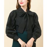 ブラック | BIGボウタイブラウス | rps