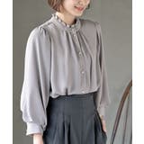 ボリューム袖フリルネックブラウス | rps | 詳細画像1