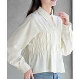 オフホワイト2 | ワッフルシャーリングブラウス | rps