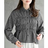 ブラック | ワッフルシャーリングブラウス | rps