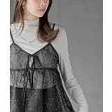 花柄刺繍前開きダブルリボンキャミチュニック | rps | 詳細画像28 