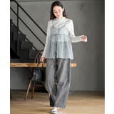 花柄刺繍前開きダブルリボンキャミチュニック | rps | 詳細画像32 