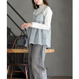 花柄刺繍前開きダブルリボンキャミチュニック | rps | 詳細画像33 