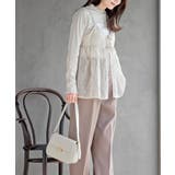 花柄刺繍前開きダブルリボンキャミチュニック | rps | 詳細画像9 