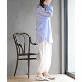 コットンシアーストライプフード付きブラウス | rps | 詳細画像4 