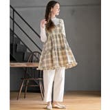 ワッフルチェックリボンキャミチュニック | rps | 詳細画像18 