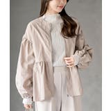 グレージュ | ペプラムジップジャケット | rps