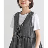 裾バルーン前リボンデニムベスト | rps | 詳細画像10 