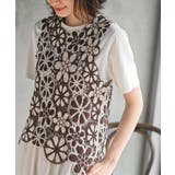 配色レースベスト | rps | 詳細画像1 