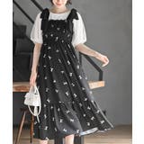 肩リボンシャーリングワンピース | rps | 詳細画像1