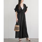 ブラック2 | シャーリングフリルロンパース | rps