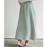 ストライプシャツ巻き風ギャザーフレアースカート | rps | 詳細画像15 