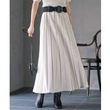 アイボリー | スエードポンチプリーツスカート | rps