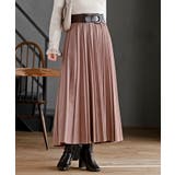 Pベージュ | スエードポンチプリーツスカート | rps