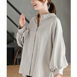 レースアップピーチ起毛ボリューム袖ブラウス | rps | 詳細画像15 