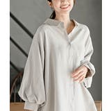 レースアップピーチ起毛ボリューム袖ブラウス | rps | 詳細画像17 