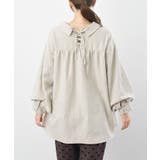 レースアップピーチ起毛ボリューム袖ブラウス | rps | 詳細画像27 