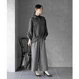 変形袖タックピーチ起毛スキッパーブラウス | rps | 詳細画像10 